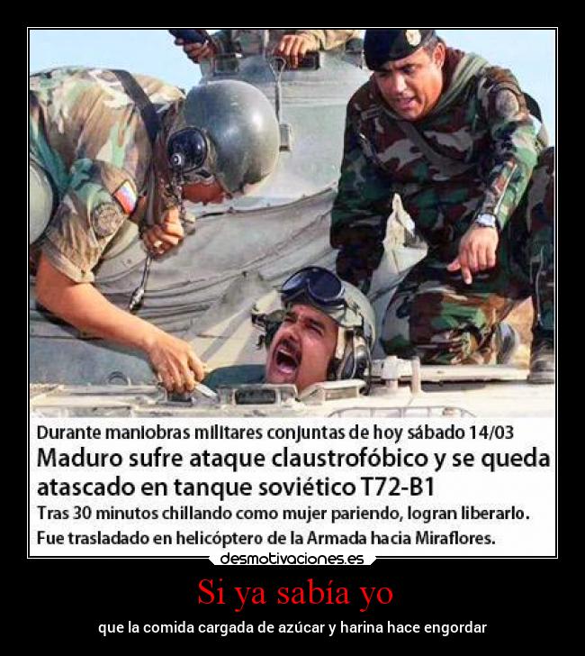 Si ya sabía yo - que la comida cargada de azúcar y harina hace engordar