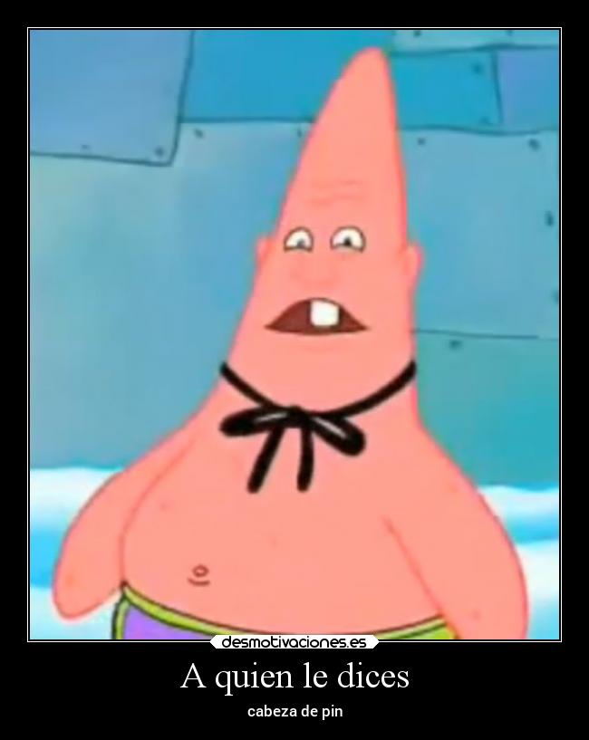 A quien le dices - cabeza de pin