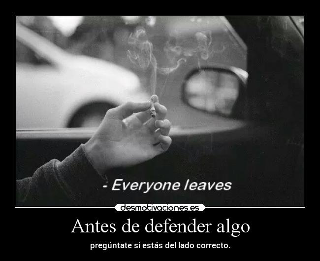 Antes de defender algo - 