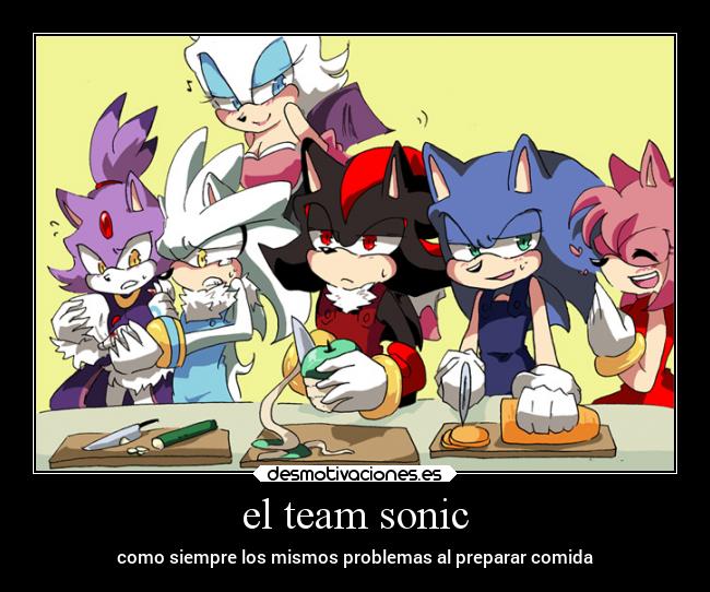 el team sonic - como siempre los mismos problemas al preparar comida