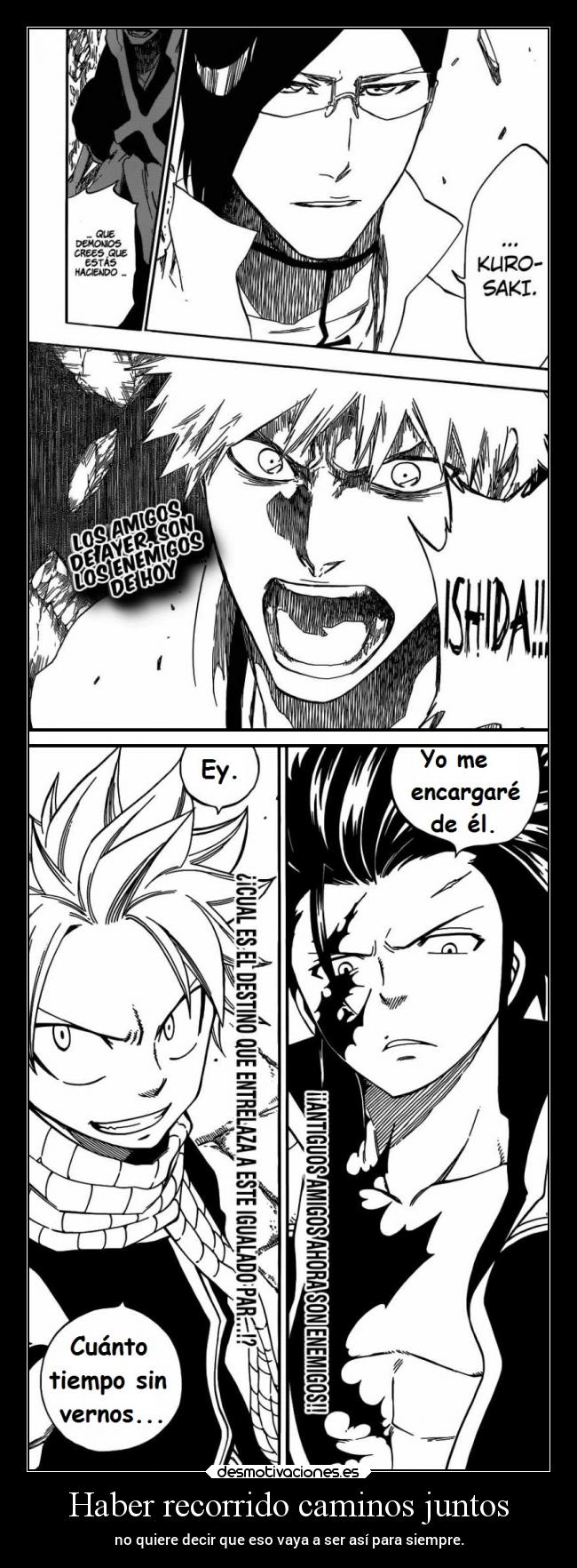 carteles amistad anime raptorhunters harukaze manga fairytail fairy tail bleach ichigo ishida natsu gray desmotivaciones