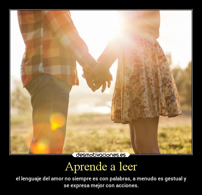 carteles amor aprende leer lenguaje acciones desmotivaciones