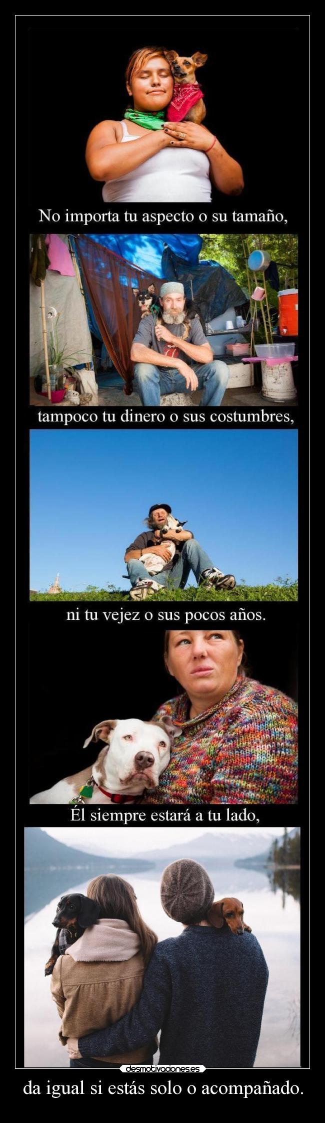 da igual si estás solo o acompañado. - 