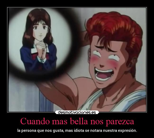 carteles anime amor expresion idiota hanamichi sakuragi persona gustar desmotivaciones