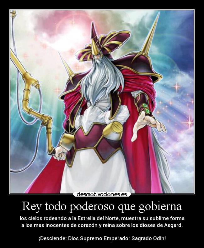 carteles anime asgard odin yugioh 5ds desmotivaciones