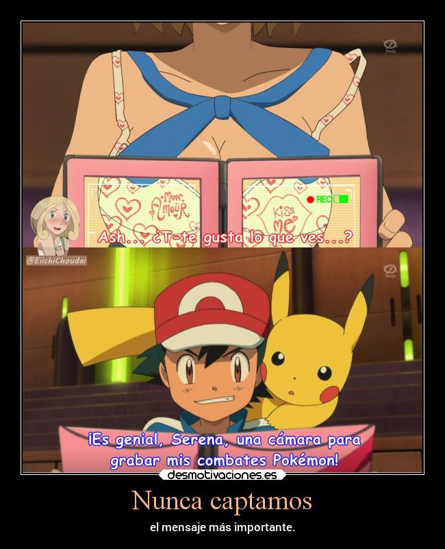 carteles anime desmotivaciones pokemon amor pikachu serena desnuda sonar encontrar desmotivaciones