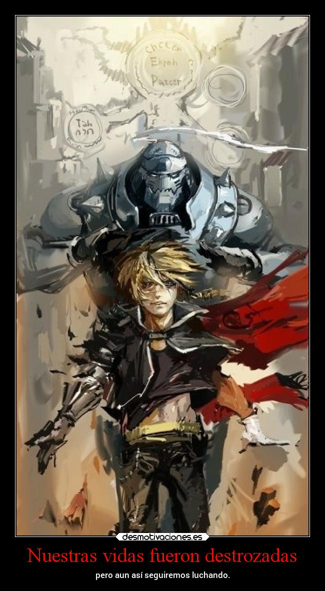 carteles anime fullmetalalchemist fullmetalalchemistbrotherhood edware alphonse desmotivaciones