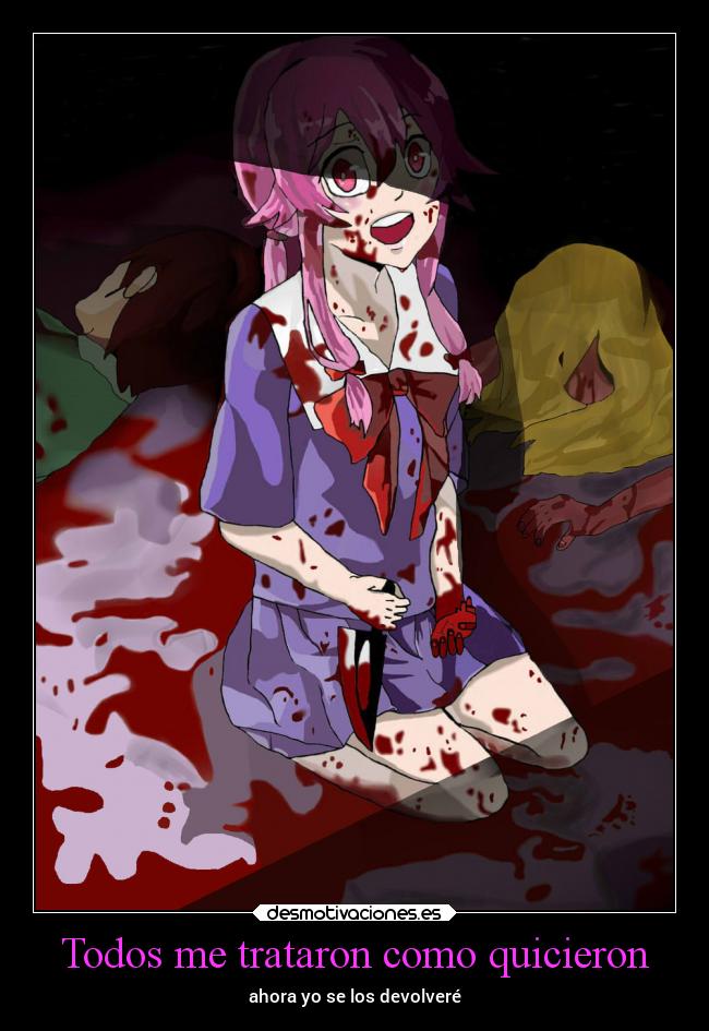 carteles anime locura temor sangre psicopata desmotivaciones