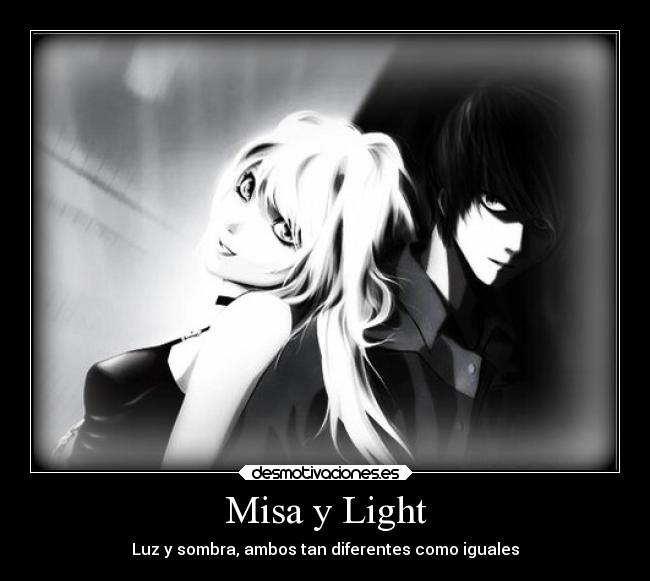 carteles anime misa light death note desmotivaciones