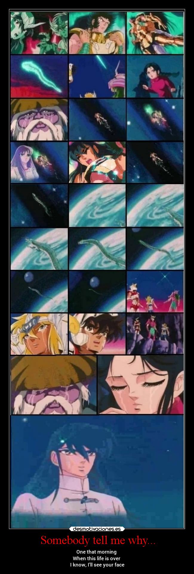 carteles anime muerte saint seiya shiryu desmotivaciones