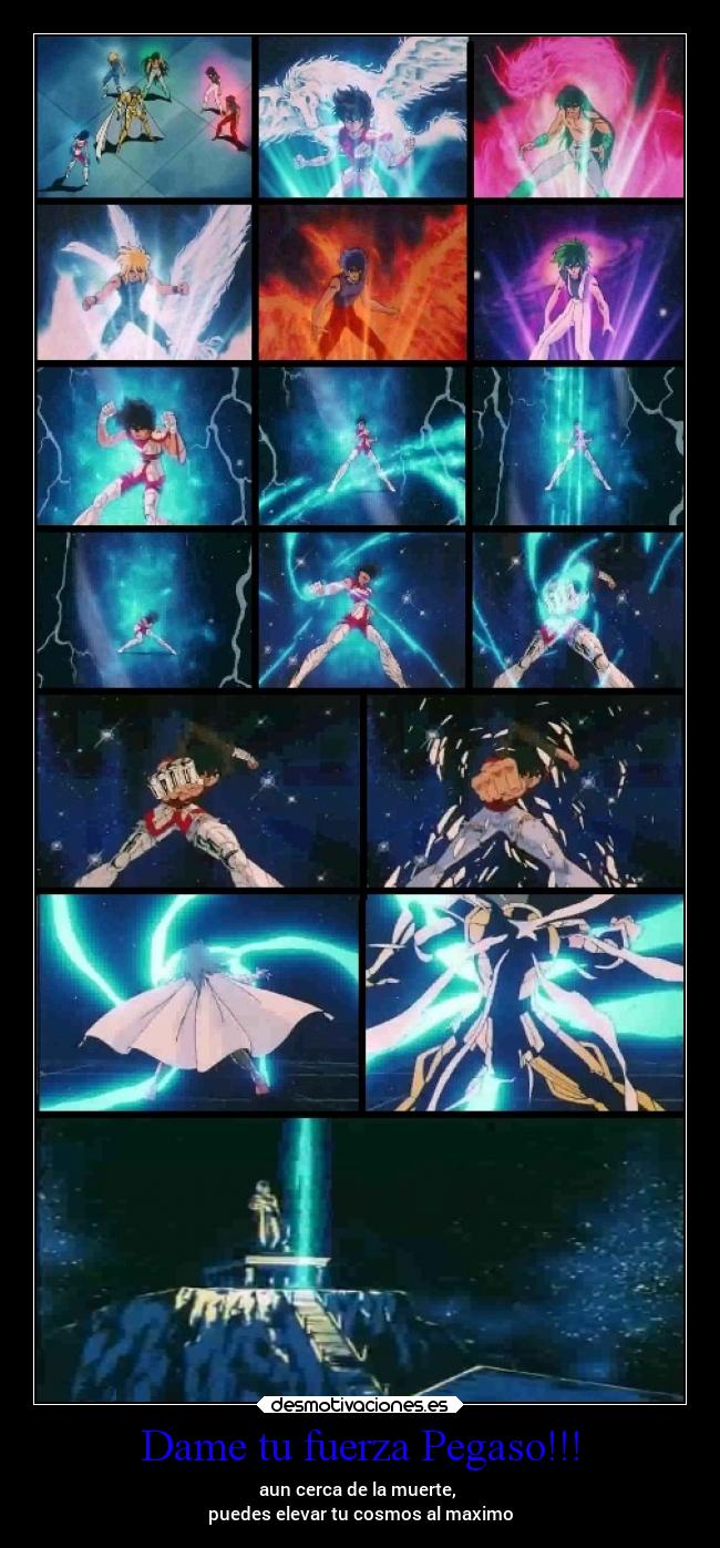 carteles anime saint seiya casas escena final desmotivaciones