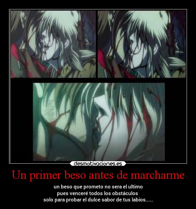 carteles anime seras victoria bernardotte beso desmotivaciones