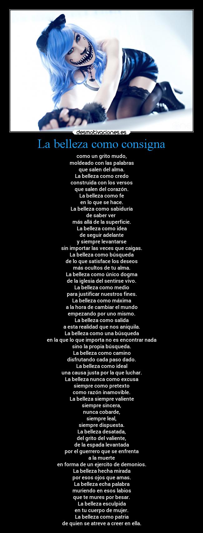 La belleza como consigna -