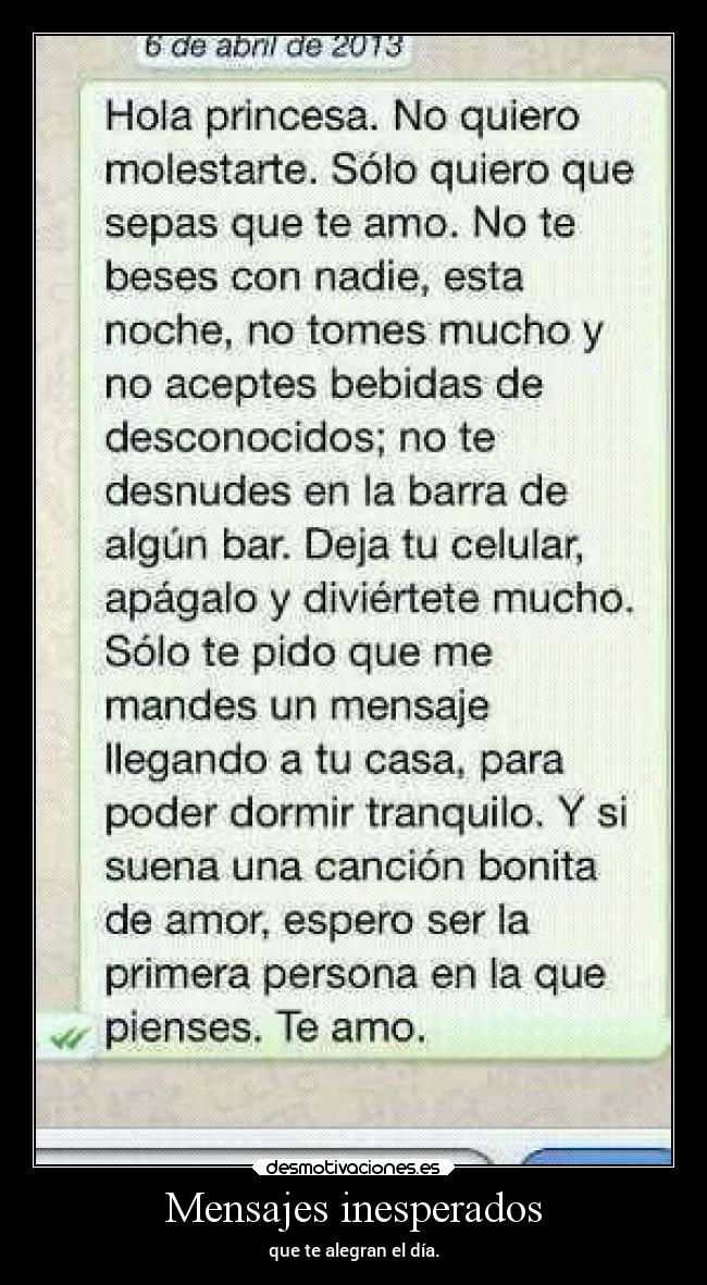 Mensajes inesperados - que te alegran el día.