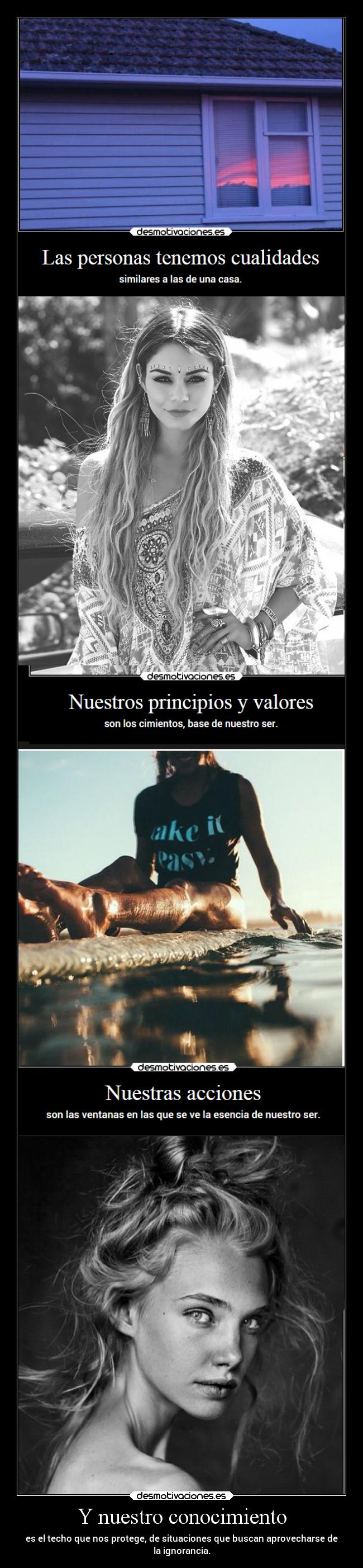 Y nuestro conocimiento -