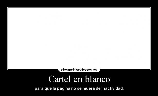 Cartel en blanco - 