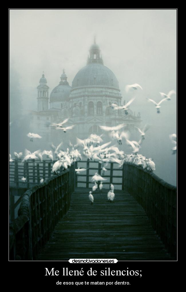 Me llené de silencios; - 