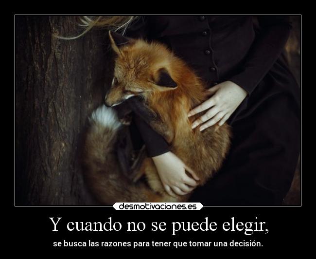 Y cuando no se puede elegir, - 