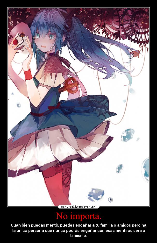 carteles desmotivaciones anime otaku mentir miku desmotivaciones