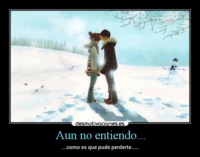 Aun no entiendo... - ...como es que pude perderte.....