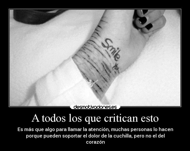 A todos los que critican esto -