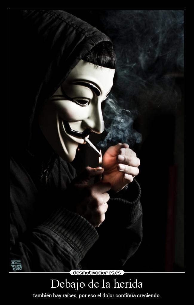 Debajo de la herida - también hay raíces, por eso el dolor continúa creciendo.