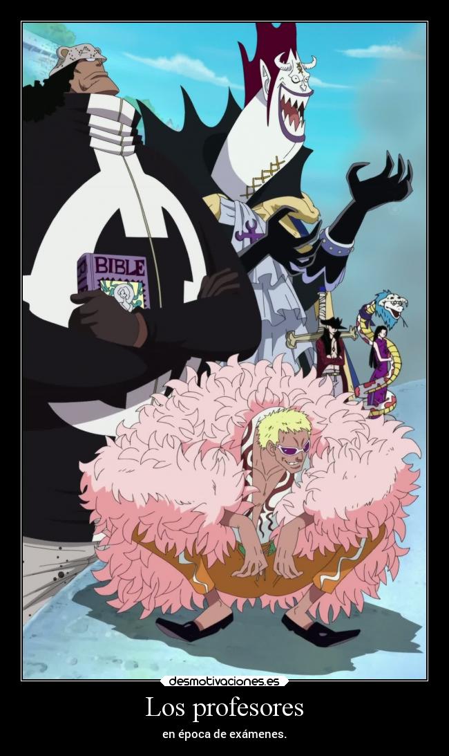 Los profesores - en época de exámenes.