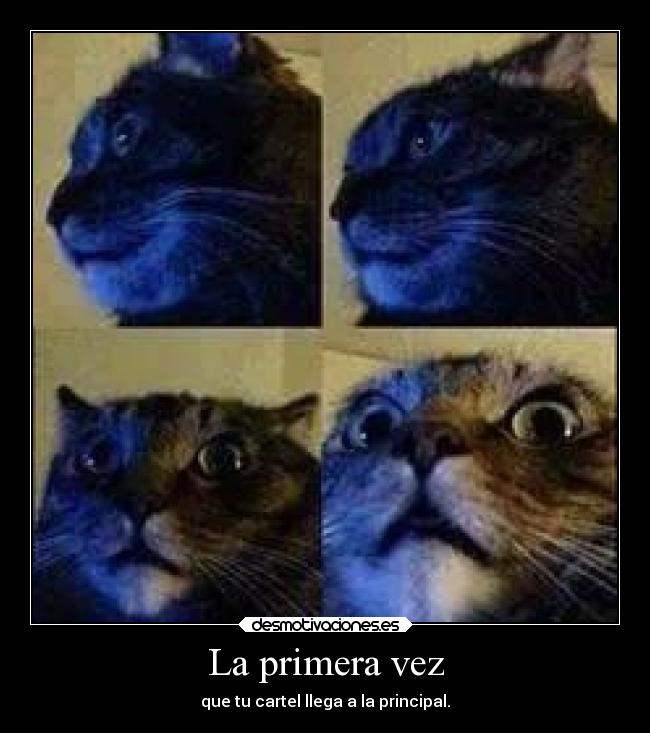 La primera vez - que tu cartel llega a la principal.