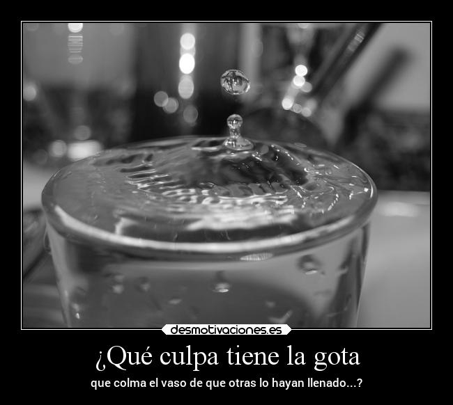 ¿Qué culpa tiene la gota -