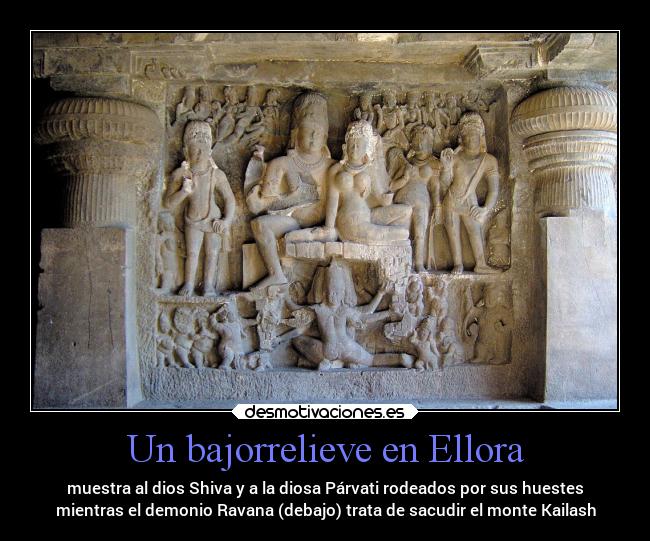 Un bajorrelieve en Ellora - 