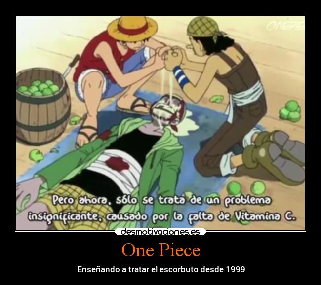 carteles humor anime onepiece escorbuto desmotivaciones
