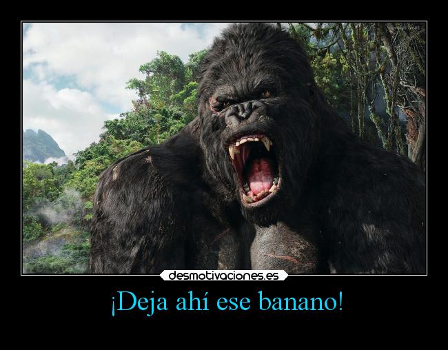 carteles humor chango enojado bananos desmotivaciones