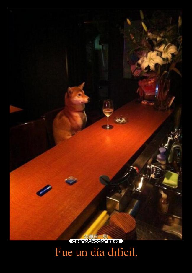 Fue un día difícil. -