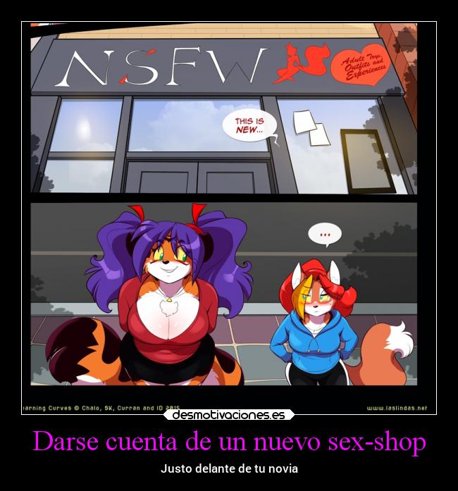 Darse cuenta de un nuevo sex-shop - Justo delante de tu novia