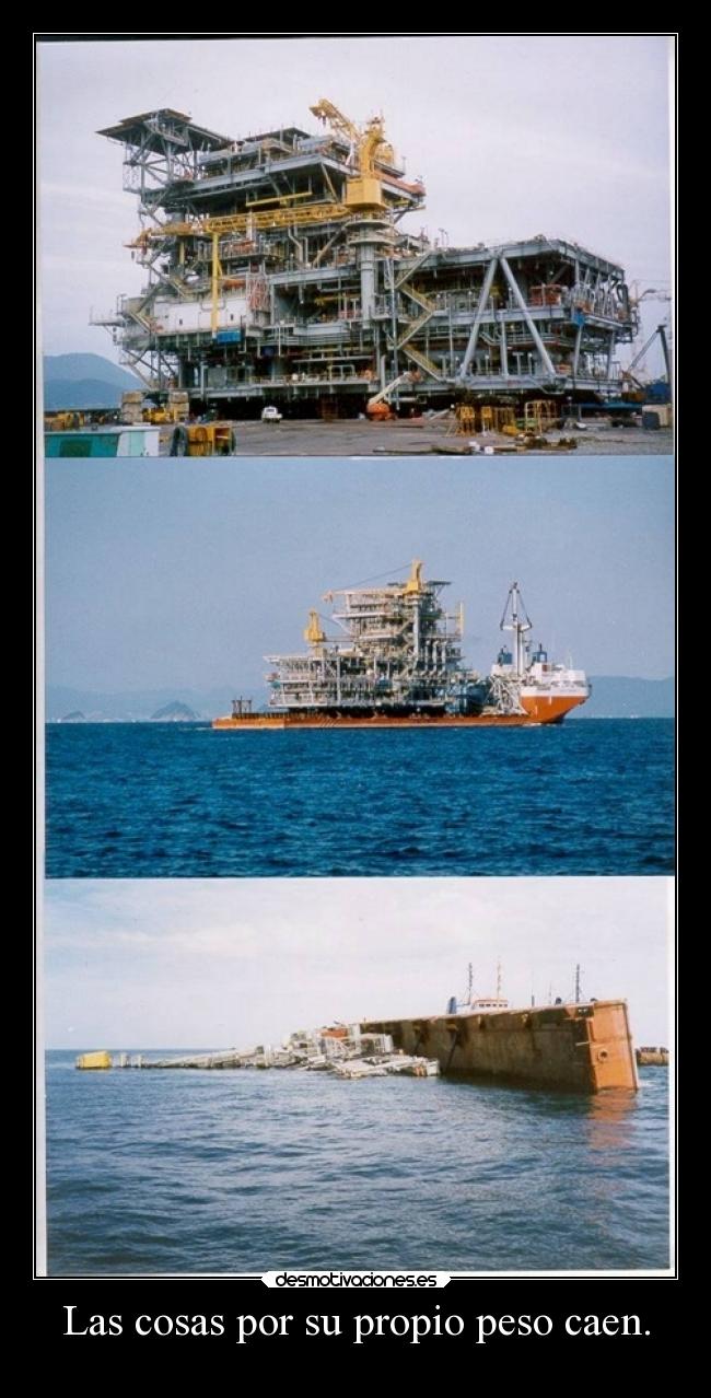 Las cosas por su propio peso caen. -