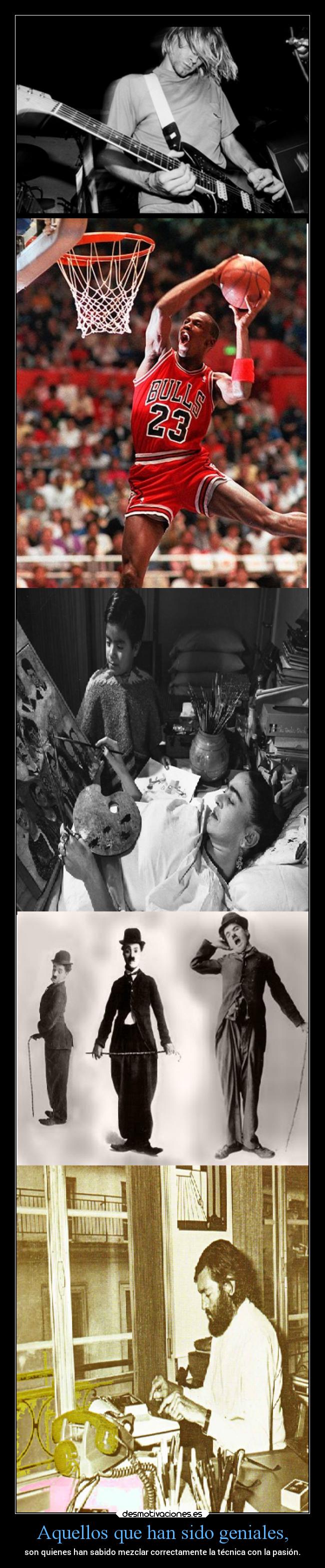 carteles literatura deportes arte rock cobainjordankhalochaplincortazar pintura desmotivaciones