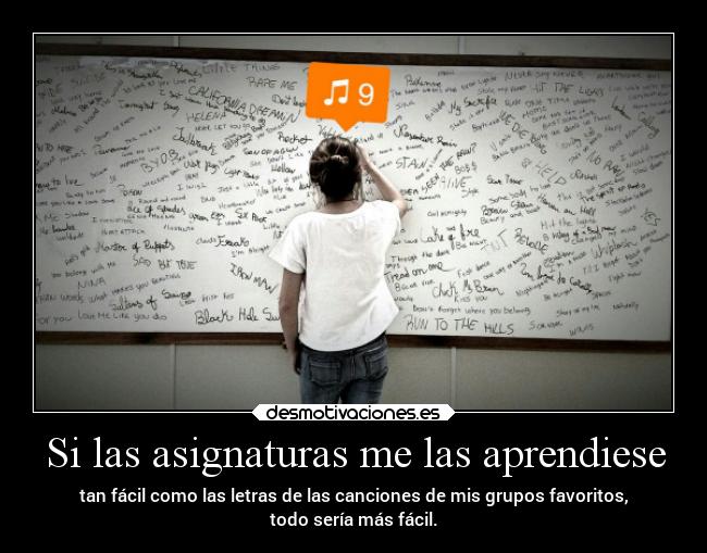 Si las asignaturas me las aprendiese - 