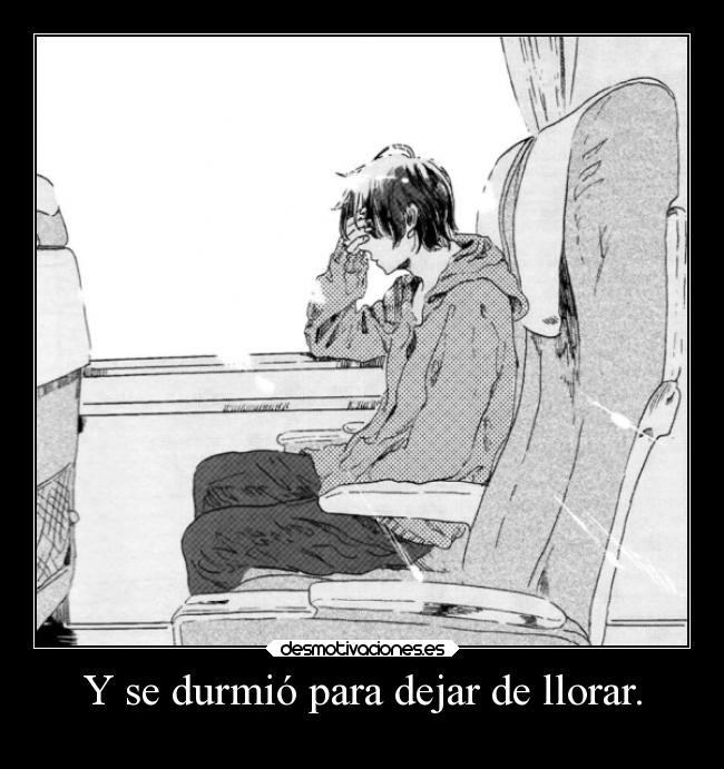 Y se durmió para dejar de llorar. - 