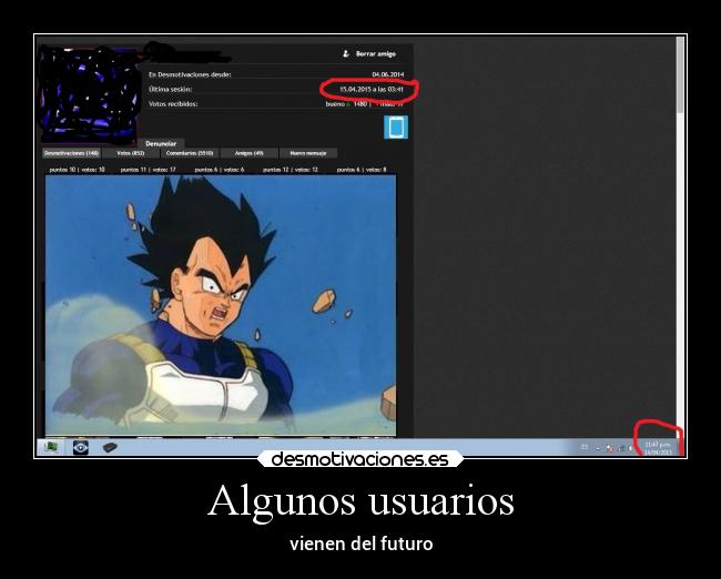 Algunos usuarios - vienen del futuro