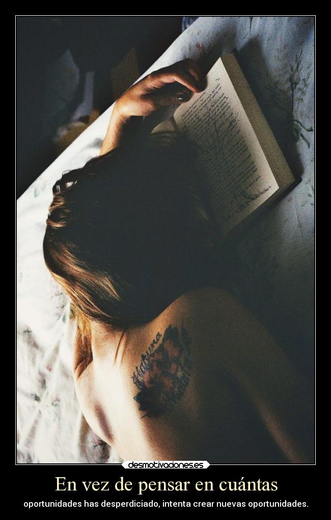 En vez de pensar en cuántas -