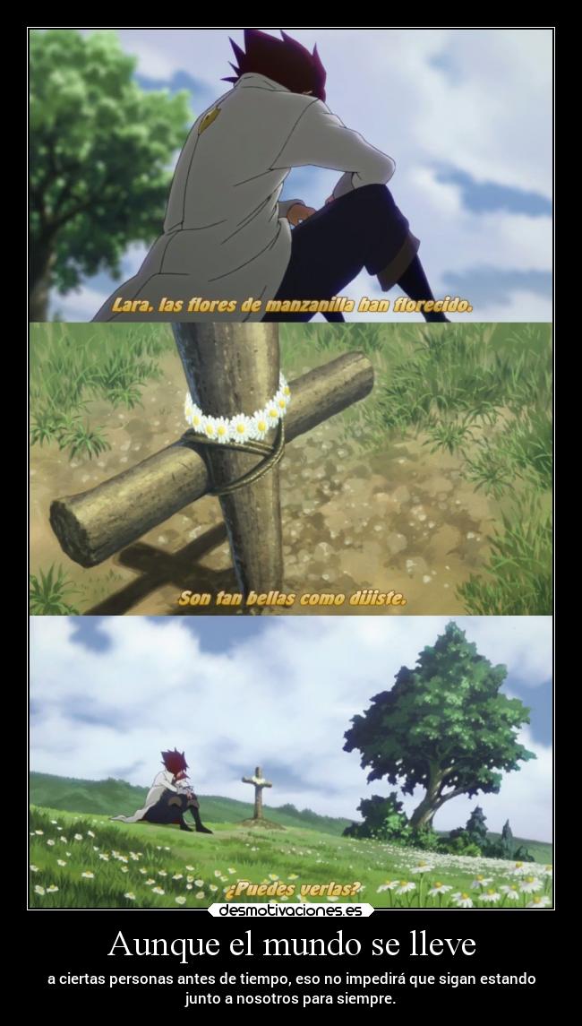 carteles mundo mundo vida muerte amor dolor anime raptorhunters harukaze manga garo leon lara love amar eternidad desmotivaciones