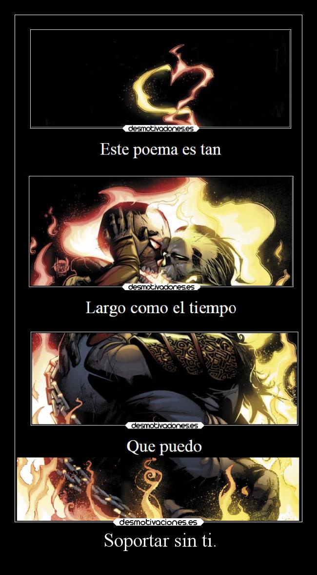 Soportar sin ti. -