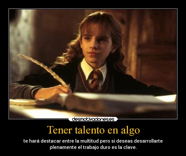 Tener talento en algo -