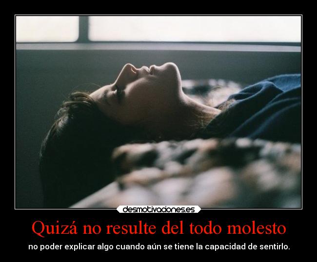 Quizá no resulte del todo molesto -