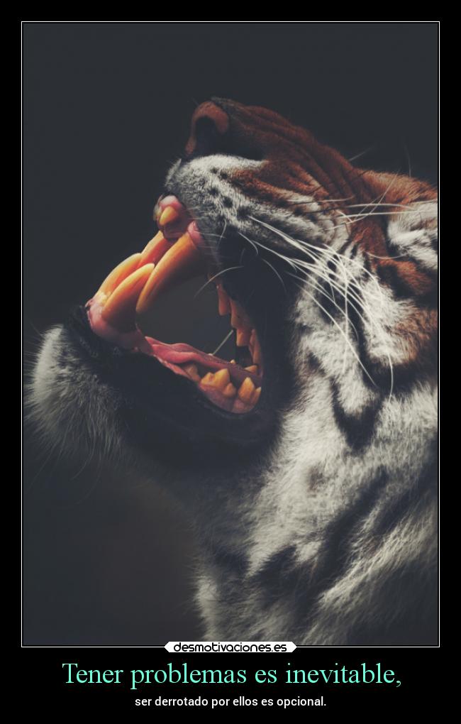 Tener problemas es inevitable, - ser derrotado por ellos es opcional.