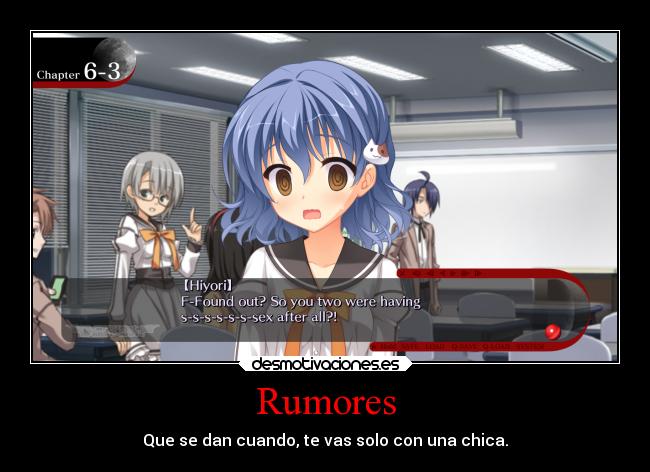 carteles sexo anime chica rumores solo desmotivaciones