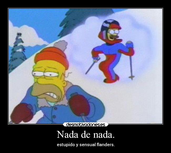 Nada de nada. - estupido y sensual flanders.