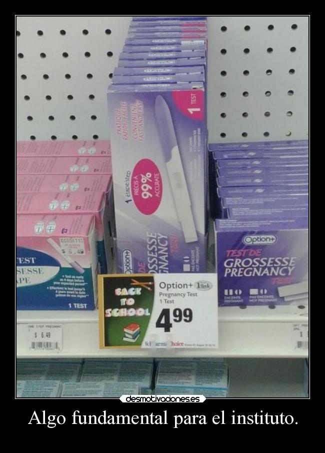 Algo fundamental para el instituto. -