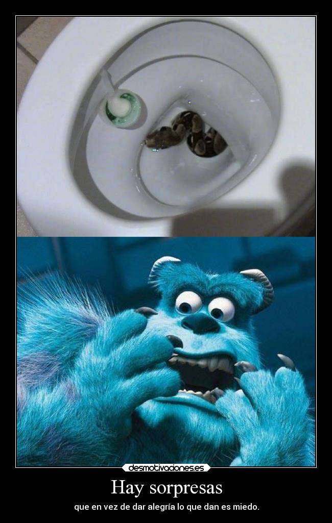 Hay sorpresas - que en vez de dar alegría lo que dan es miedo.