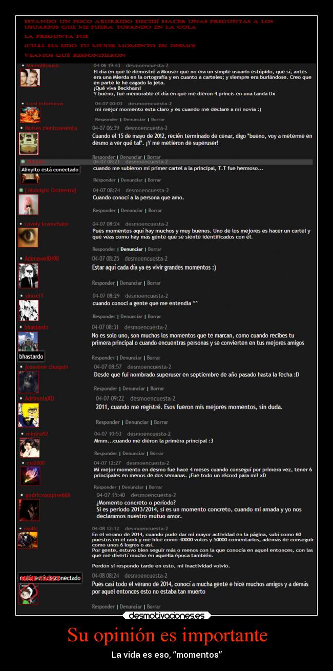 Su opinión es importante -